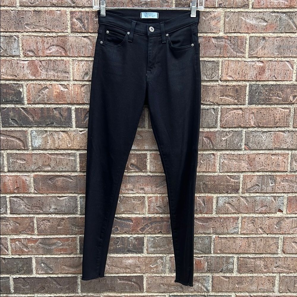 Principle Denim Innovators Black Skinny Jeans 24 American Made Premium Y2K Goth